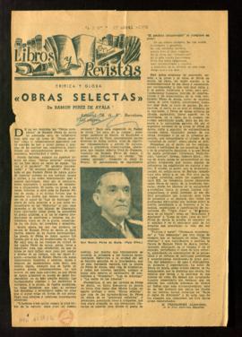 Obras selectas de Ramón Pérez de Ayala
