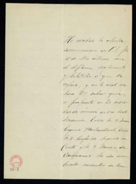 Carta de José M[arí]a de Pereda al secretario [Manuel Bretón de los Herreros] de agradecimiento a...