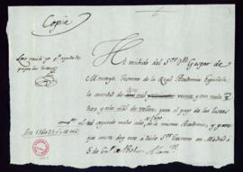 Copia del recibo de Juan Alamanzón de 13 023 reales y 18 maravedís para el pago de las listas del...