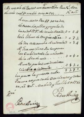 Memorias de los gastos menores en el primero medio año de 1780