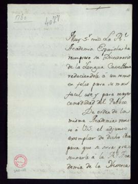 Minuta de la carta [de Manuel de Lardizábal y Uribe] a José Miguel de Flores con la que le remite...