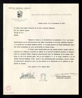 Carta de José Ramón Liberal y Avelino Herrero Mayor, secretario coordinador y presidente ejecutiv...