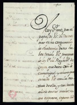 Carta de Francisco Antonio de Angulo a Leopoldo Jerónimo Puig  con la que le devuelve aprobada la...