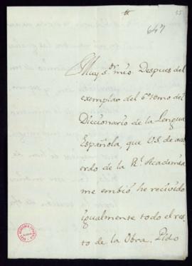 Carta del duque de la Mirandola a Lope Hurtado de Mendoza de agradecimiento por el envío del sext...