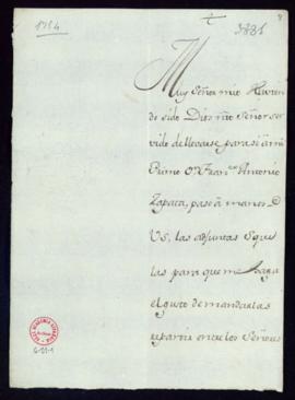 Carta de Francisco de la Mata Linares a Francisco Antonio de Angulo con la que acompaña las esque...