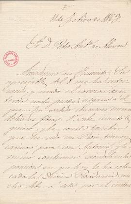 Carta del obispo de Guadix y Baza [Antonio Rafael Domínguez Valdecañas] a Pedro [Antonio] de Alar...