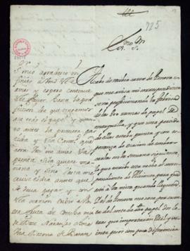 Carta de Vincencio Squarzafigo al conde de Aguilar en la que le da aviso sobre la llegada de Géno...