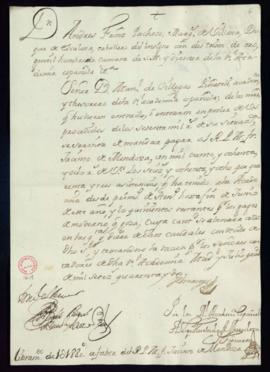 Libramiento de 1188 reales de vellón a favor de Jacinto de Mendoza