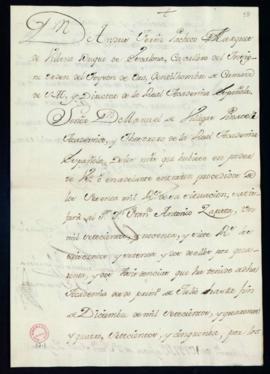 Libramiento de 1797 reales de vellón a favor de Francisco Antonio Zapata
