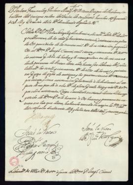 Orden del marqués de Villena del libramiento a favor de José Casani de 1150 reales de vellón por ...