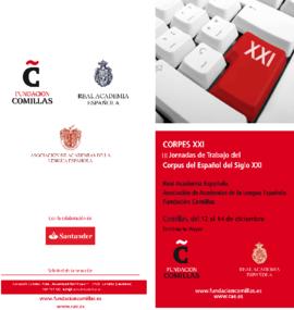 Programa de las III Jornadas del Corpus del Español del Siglo XXI