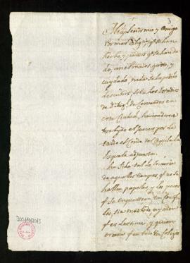 Carta de Lorenzo [Nicolás] Guillelmi a Vicente de los Ríos en la que le informa de que no ha enco...
