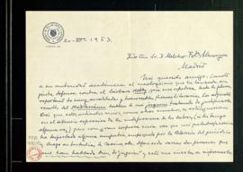 Carta de Carlos González-Espresati a Melchor Fernández Almagro en la que somete a su autoridad ac...