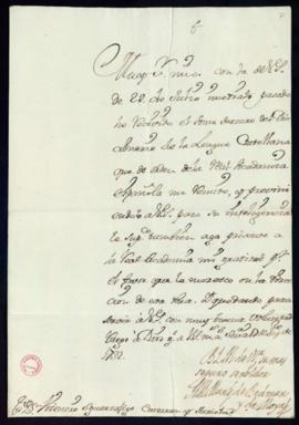 Carta del marqués de Bedmar y de Moya a Vincencio Squarzafigo de agradecimiento por el envío del ...