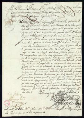 Orden del marqués de Villena de libramiento a favor de Tomás Pascual de Azpeitia de 2255 reales d...