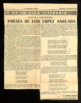 Justeza y continuidad. Poesía de Luis López Anglada