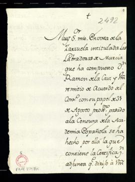 Minuta de la carta [de Francisco Antonio de Angulo] a Ignacio de Higareda en la que comunica que ...