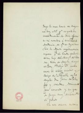 Carta de Adolfo de Castro al secretario [Manuel Tamayo y Baus] en la que le ruega que ofrezca en ...