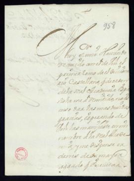 Carta de Antonio José de Cepeda a Vincencio Squarzafigo de agradecimiento por el envío del primer...