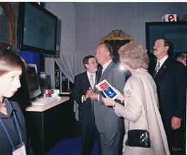 Juan Carlos I, la reina Sofía y Vicente Fox en la inauguración del II Congreso Internacional de l...