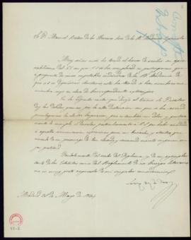 Carta de Lorenzo Barili al secretario, Manuel Bretón de los Herreros, de agradecimiento por su no...