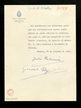Censura positiva del discurso de ingreso de Luis Ceballos Fernández de Córdoba