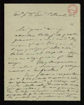 Carta de [el marqués de] Figueroa al secretario, Emilio Cotarelo, en la que le comunica que debe ...