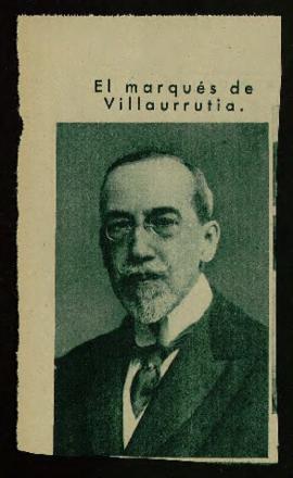 Recorte de prensa con la fotografía del marqués de Villa-Urrutia
