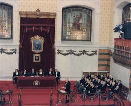 Víctor García de la Concha toma la palabra en el acto de inauguración de de la Biblioteca Antonio...