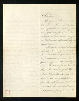 Carta de José Antonio Calcaño a Antonio María Segovia por la que acepta el nombramiento de académ...