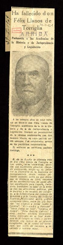 Ha fallecido don Félix Llanos de Torriglia