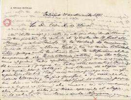 Carta de José Ortega Munilla a Pedro Antonio de Alarcón en la que manifiesta el afecto hacia sus ...