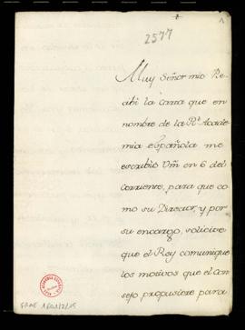 Carta del duque de Alba [Fernando de Silva Álvarez de Toledo] a Francisco Antonio de Angulo en la...