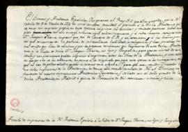 Copia del título de impresores de la Academia a la viuda de Joaquín de Ibarra, sus hijos y compañía