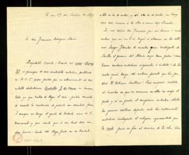 Carta de Antonio Alcalá Venceslada a Francisco Rodríguez Marín en la que le pide que escriba un p...