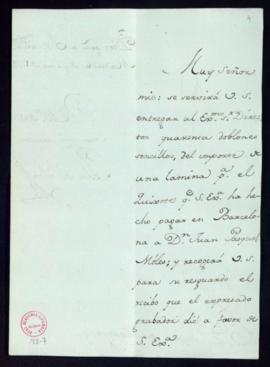 Carta de Pedro de Silva a Gaspar de Montoya en la que le pide que entregue al director 40 doblone...