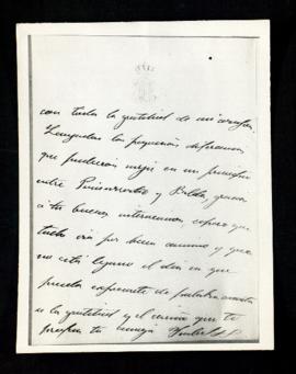 Reproducción fotográfica de una carta de Isabel II a Cánovas
