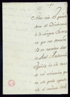 Carta de Sebastián de la Cuadra a Vincencio Squarzafigo de agradecimiento por el envío del tomo q...