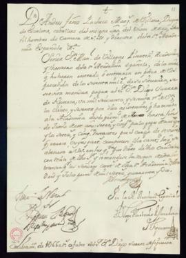 Libramiento de 1660 reales de vellón a favor de Diego Suárez de Figueroa