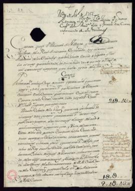 Cuentas presentadas por Manuel de VIllegas, tesorero de la Academia, desde el 15 de abril de 1751...