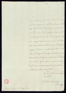 Carta de Francisco de la Mata Linares a Vincencio Squarzafigo de agradecimiento por el envío del ...