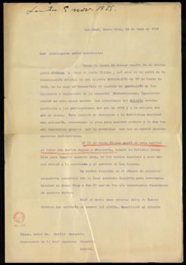 Carta de Alejandro Alvarado Quirós, secretario de la Academia Costarricense de la Lengua, a Emili...