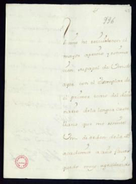 Carta del obispo Inquisidor general a Vincencio Squarzafigo de agradecimiento por el envío del pr...