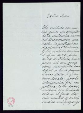 Carta de Agustín Pascual al secretario [Manuel Bretón de los Herreros] en la que acusa recibo de ...
