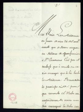 Carta de Manuel de Lardizábal a Gaspar de Montoya sobre la gratificación de 50 doblones a Gerónim...