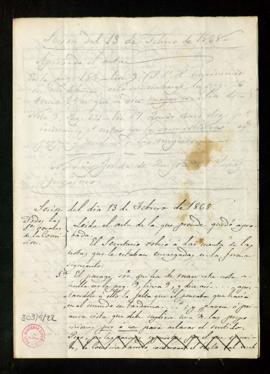 Acta de la Comisión del Quijote del día 13 de febrero de 1868