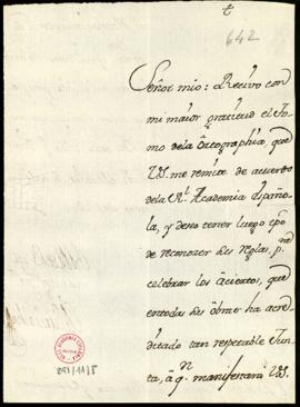 Carta del Patriarca de las Indias a Lope Hurtado de Mendoza en la que agradece el envío de un eje...