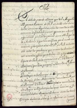 Copia manuscrita de la oración que hizo la Real Academia Española al príncipe [de Asturias] en oc...