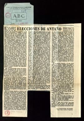 Elecciones de antaño, por Luis Martínez-Kleiser