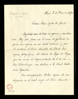 Carta de Fernando León y Castillo al conde de Cheste en la que le informa de que la caja con las ...